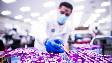 Person working in a lab